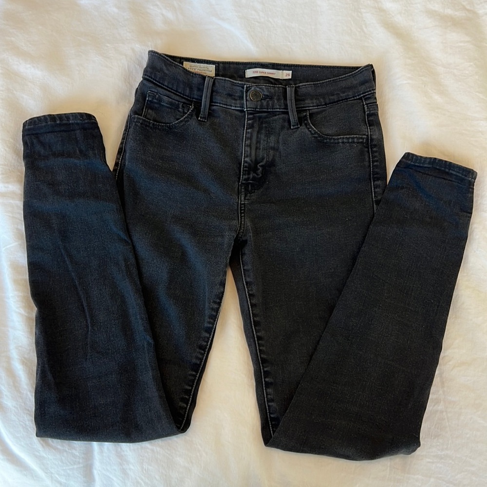 Levi 720 Super Skinny Black Jeans